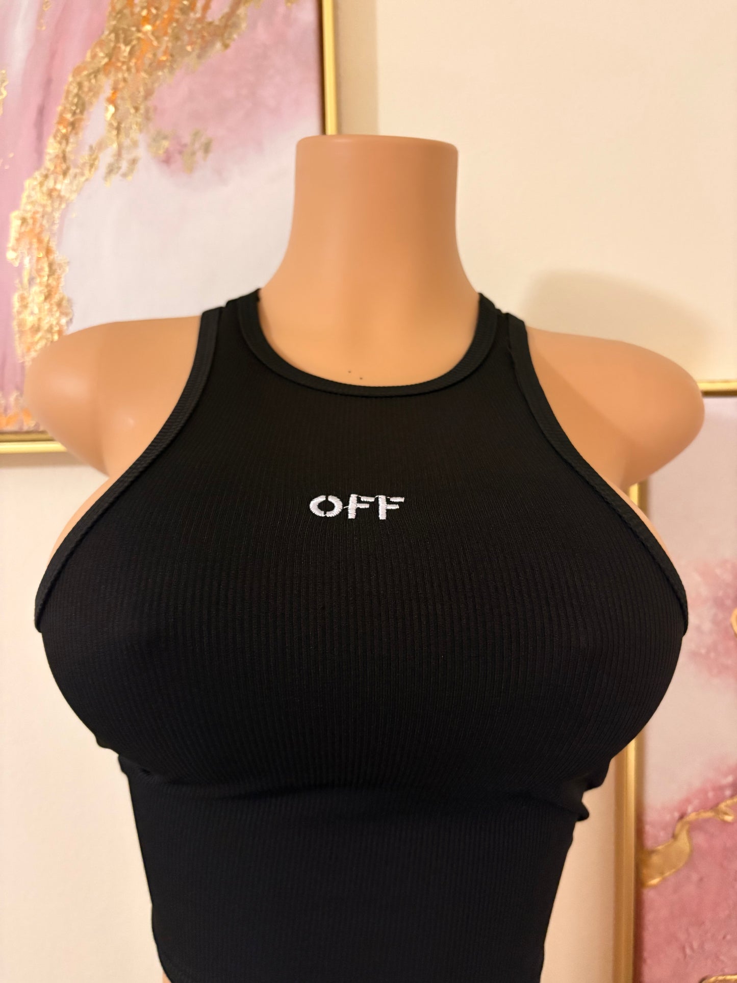 Off White Crop Tops