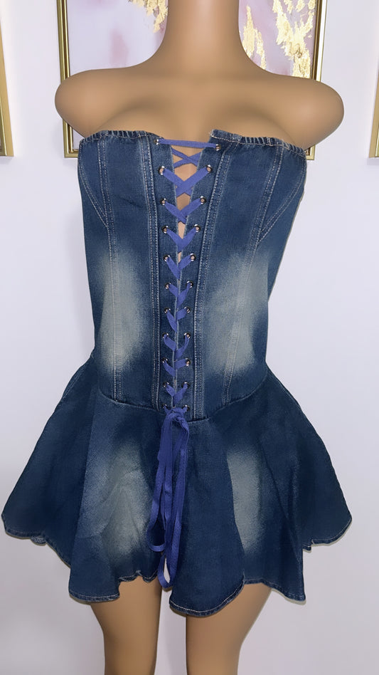 Denim Halter Dress